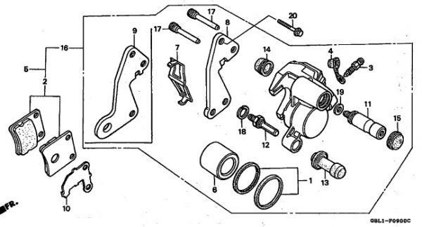 ホンダ純正 マスターシリンダーレベル窓 φ18 ブレーキマスタ シール Oリング 18mm ニッシン CRM 80 AC13 マグナNS-1 XR 100 .ma6sの画像3