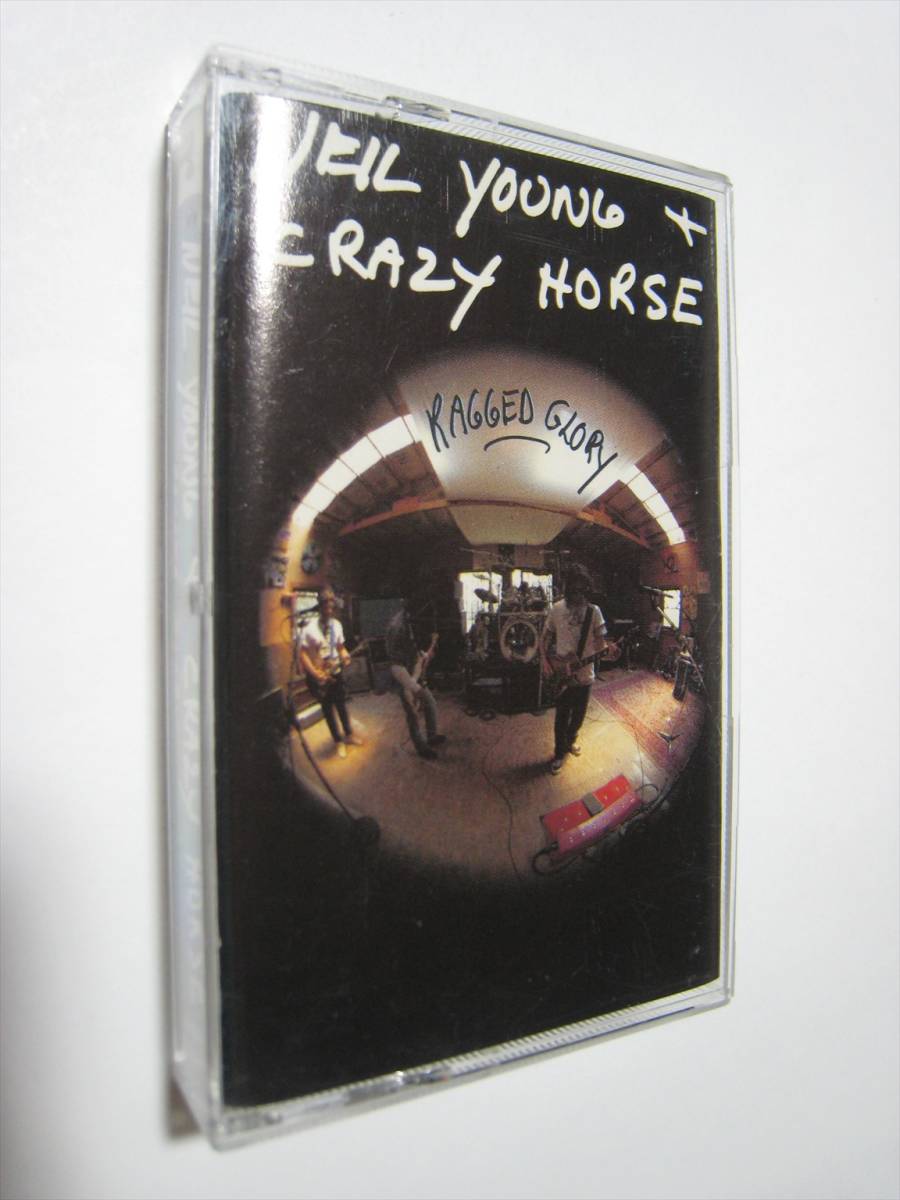 [ кассетная лента ] NEIL YOUNG + CRAZY HORSE / RAGGED GLORY US версия Neal * Young &k Lazy * шланг царапина .... . свет 