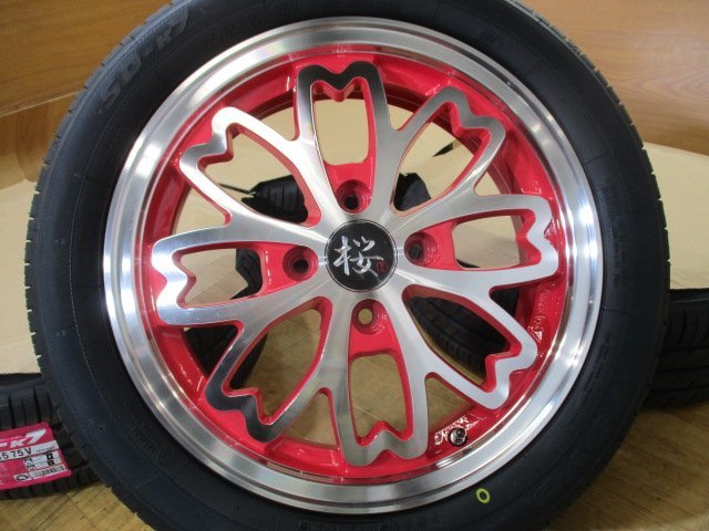 軽四 R-PRIDE 和道 桜 ホイール タイヤ 新品 4本セット 15インチ 165/55R15 TOYO 2023年 ラパン ワゴンRスマイル キャンバス N-BOX デイズ_画像1