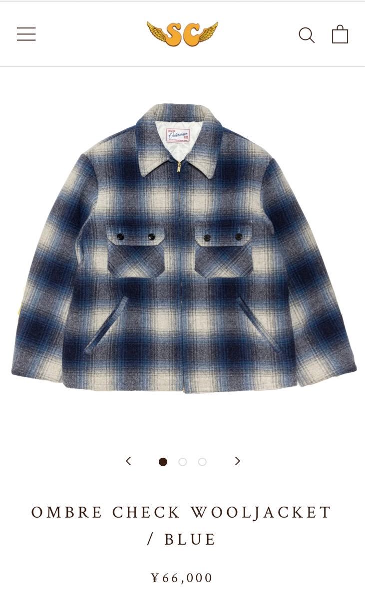 Subculture OMBRE CHECK WOOLJACKET 1 S BLUE サブカルチャー WOOL JACKET