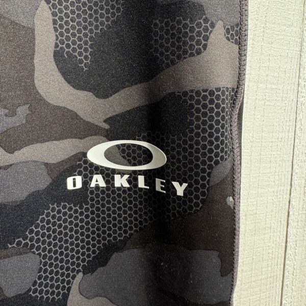 オークリー OAKLEY 迷彩 カモフラ スポーツ レギンス タイツ (XL)ブラック_画像1