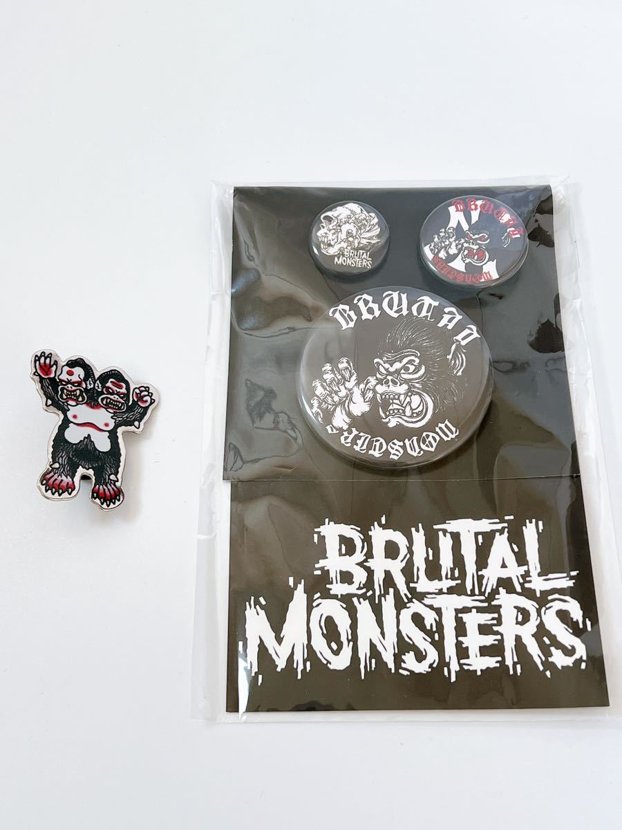 HxS ピンバッジ Brutal Monsters キングゴリラ獣_画像1