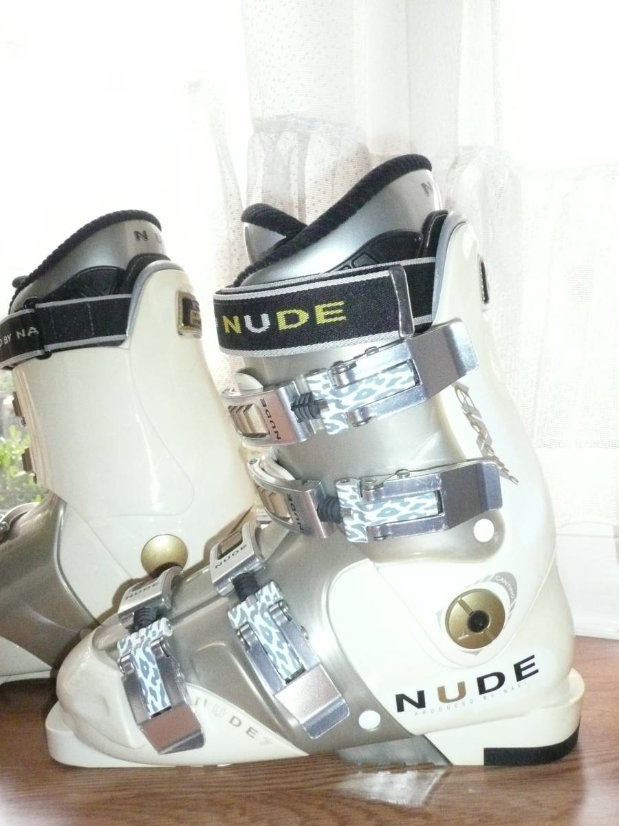 NAVI NUDE ナビヌード Extreme NUDE7 極上 レディース24.5cm スキーブーツ スキー靴 ソール長287mm クリーム/金 初～中級 freeライド _画像7
