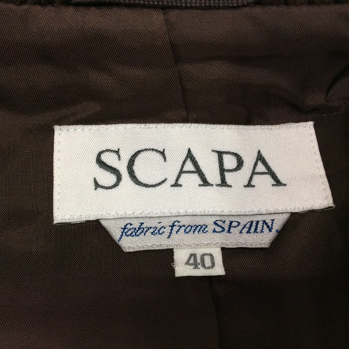 【値下げ】SCAPA スキャパ レディース コーデュロイジャケット 40 ダークブラウンの画像8