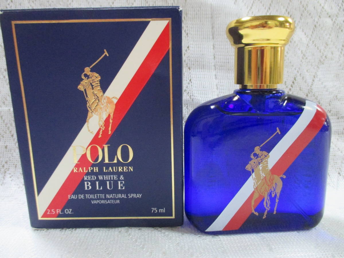 POLOポロ レッド ホワイト＆ブルー オードトワレ スプレー 【容量:75mL 定価：7350円】_画像1