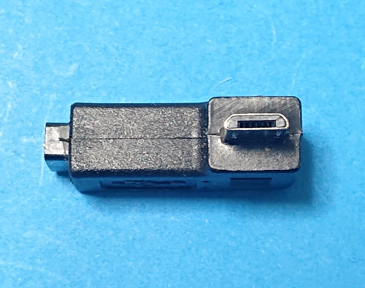 送料無料 即決 MICRO USB マイクロUSB Bタイプ(メス) ⇔ (オス MICROUSB BタイプＬ型に変換プラグ 逆L字 左Ｌ 管3_画像3