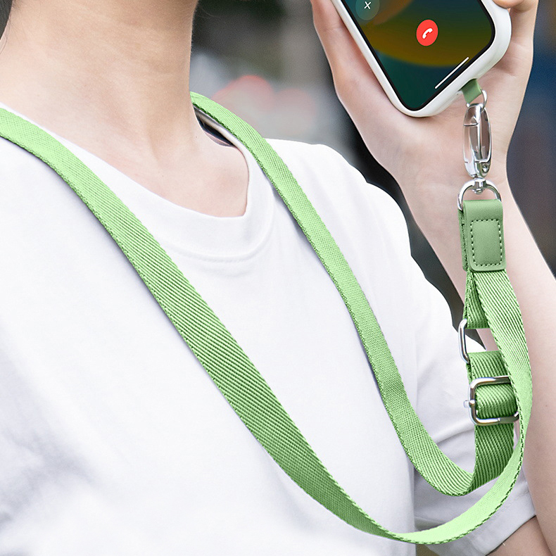 スマホショルダー iPhone Android 変身 ストラップ ネック 後付け 取り付け簡単 グリーン 緑 肩掛け 紐 ライン 調整_画像3