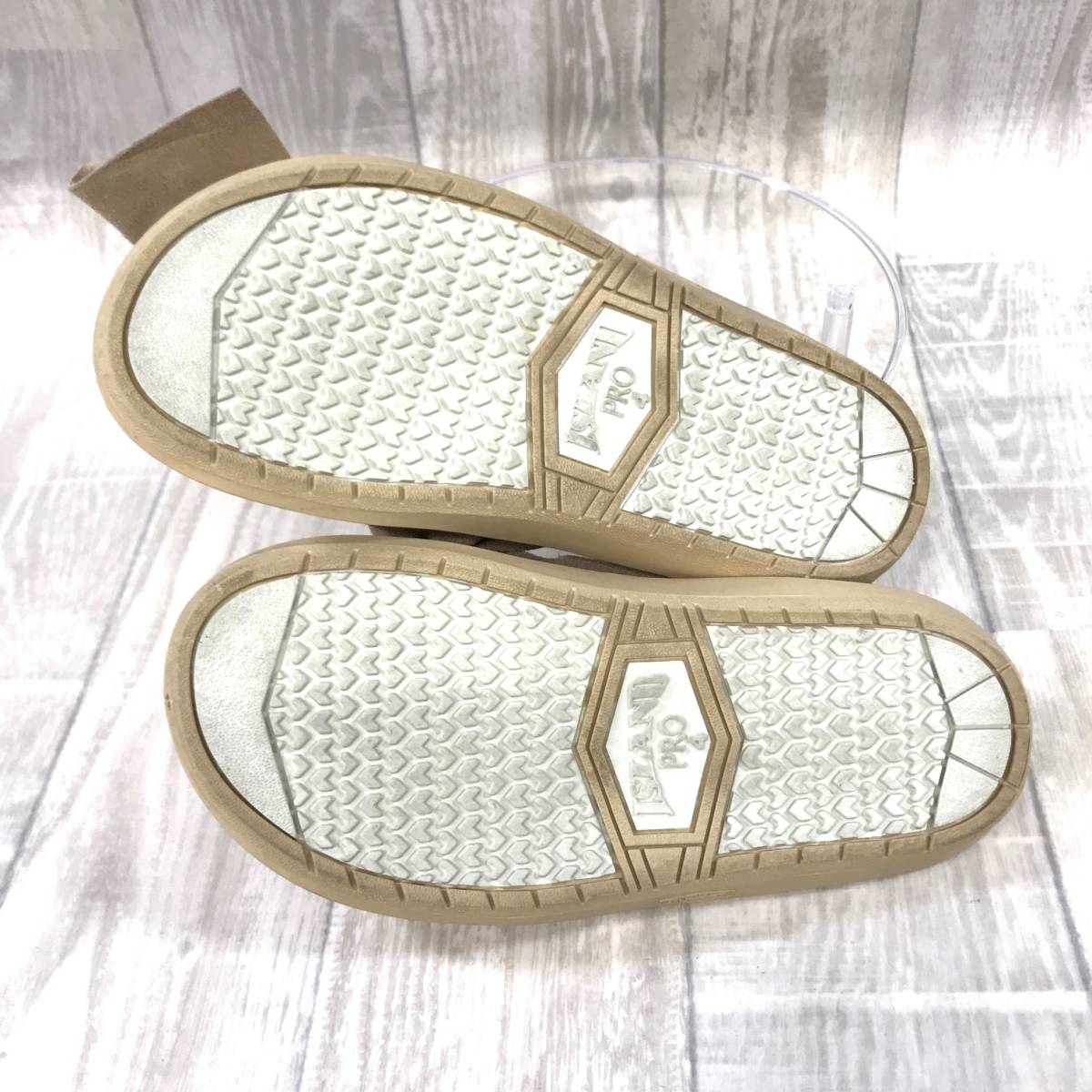 NZH788●ISLAND SLIPPER × LEPIDOS スエード リボン サンダル●4●ベージュ～ブラウン系 アイスランドスリッパ_画像4