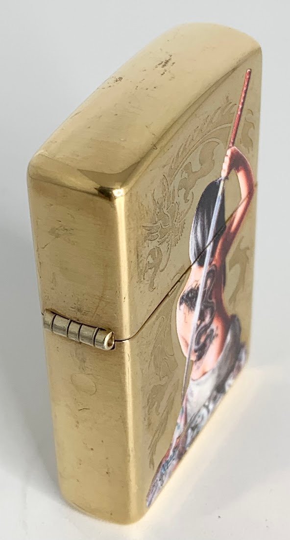 ■ジッポー クラウディオ・マッツィ オイルライター ゴールドカラー Ｚippo 火花ＯＫ 中古_画像4