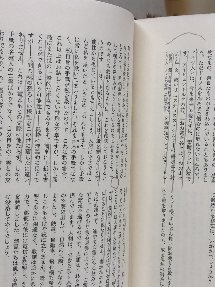 カフカ全集／全6巻揃／全巻 セット／城／審判・アメリカ／ミレナへの手紙／日記 等【函無し】【月報付：1,2,3,4,5】【書込み有】_画像4