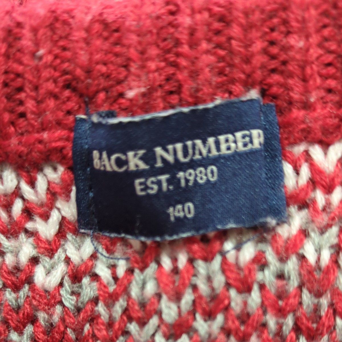 140 BACKNUMBER　ノルディック柄 セーター