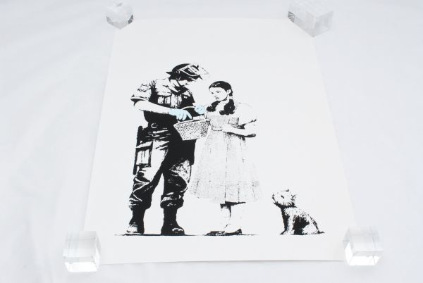  rare WCP Banksy Bank si-STOP & SEARCHli production silk screen print present-day art limited goods 