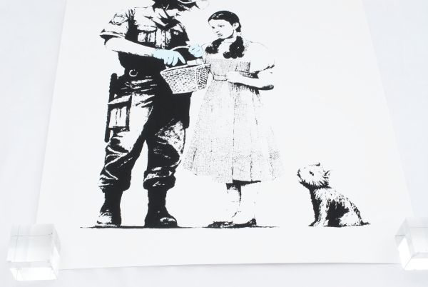  rare WCP Banksy Bank si-STOP & SEARCHli production silk screen print present-day art limited goods 