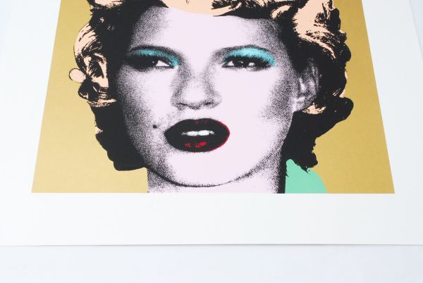 希少 WCP Banksy バンクシー KATE MOSS GOLD ケイトモス リプロダクション シルクスクリーン プリント 現代アート 限定品_画像3