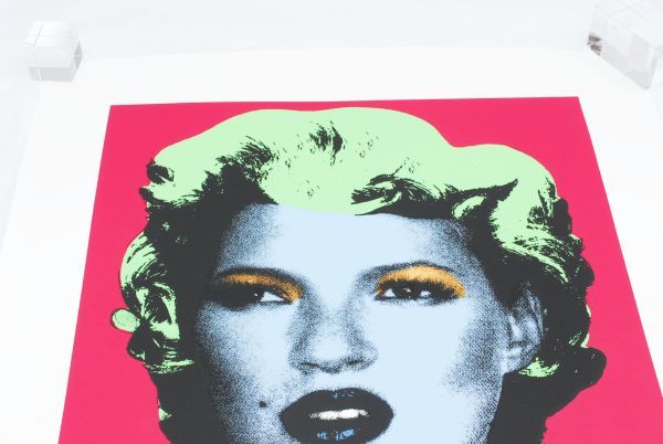 希少 WCP Banksy バンクシー KATE MOSS RED ケイトモス リプロダクション ED.No.一桁番号 シルクスクリーン プリント 現代アート 限定品_画像2