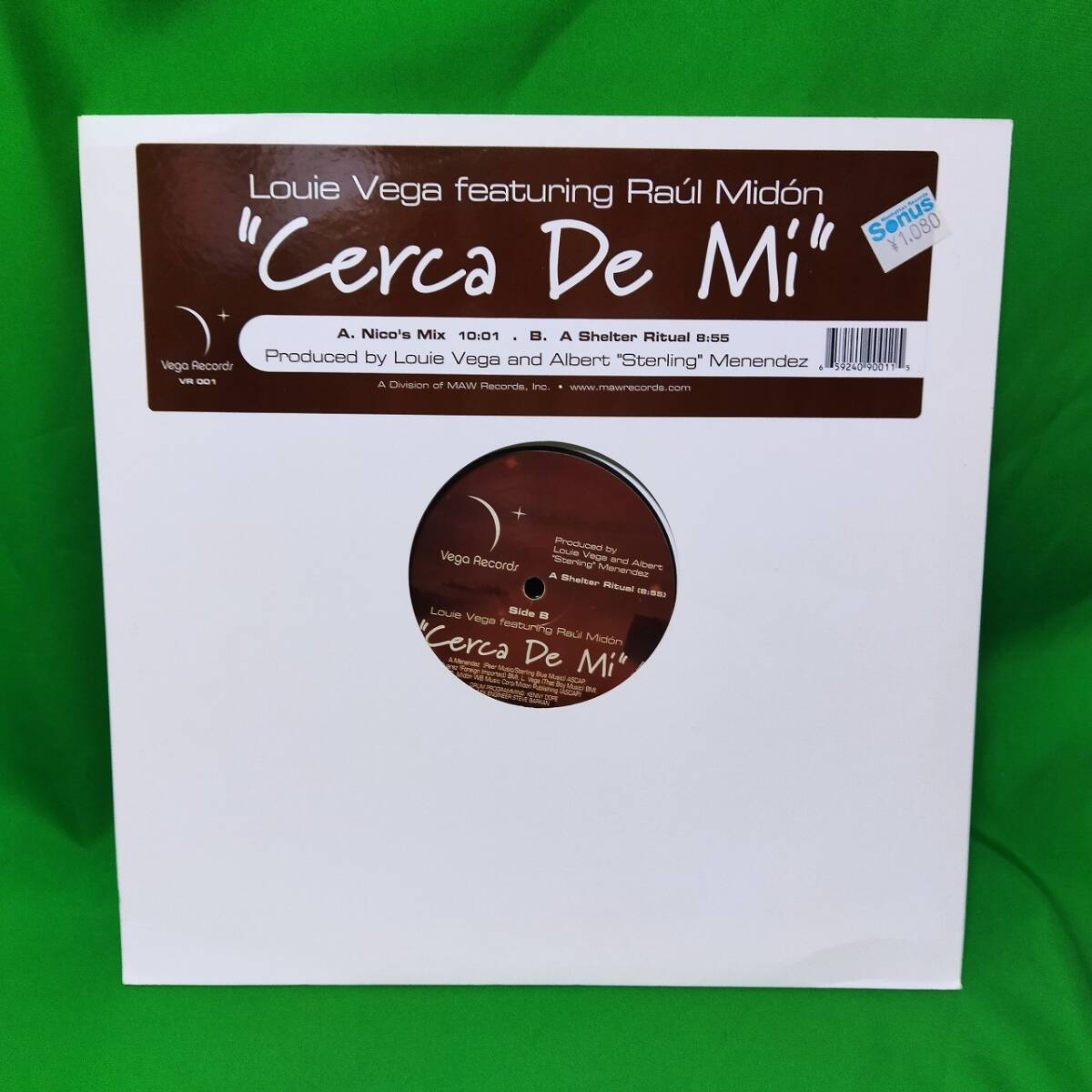 12' レコード Louie Vega Featuring Raul Midon - Cerca De Mi_画像1