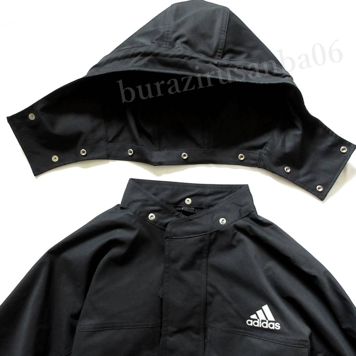 メンズ XL◆未使用 定価16,500円 adidas アディダス 秋冬 ストレッチツイル コート PRSVE ロング ウーブンジャケット 黒_画像5