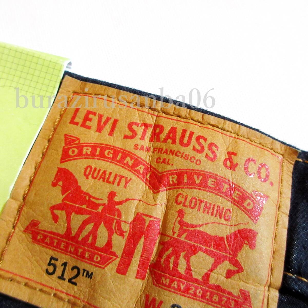 メンズ W31◆未使用 Levi's リーバイス 512 スリム テーパード デニムパンツ ジーンズ ストレッチ 濃紺 28833-0025_画像7