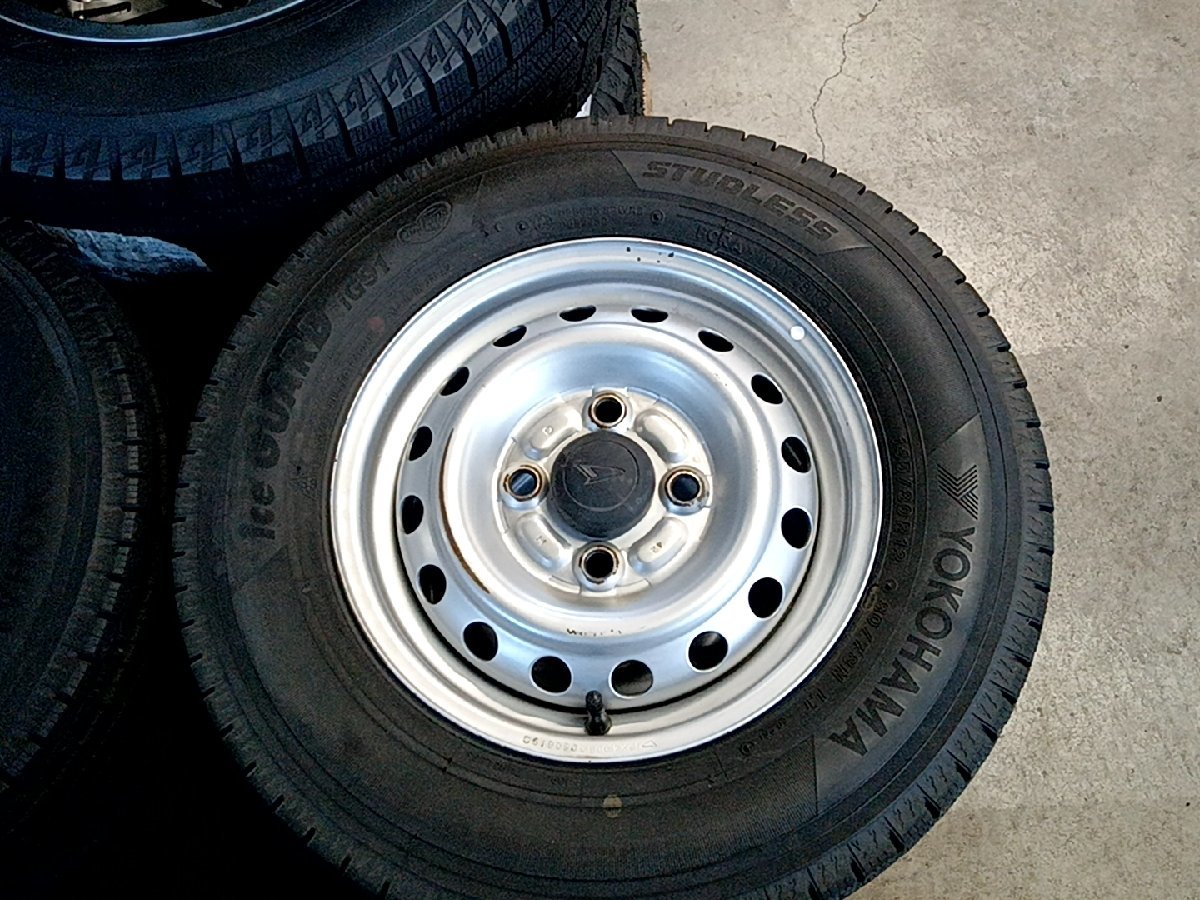 中古スタッドレスセット★ダイハツ鉄★IG91★145/80R12 80/78★ハイゼット/ハイゼットカーゴ等　4本セット_画像1