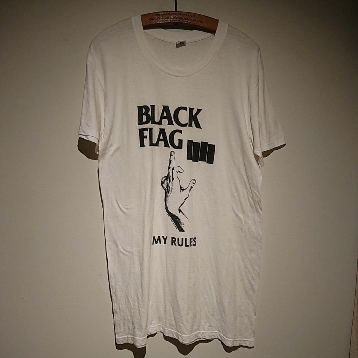 BLACK FLAG MY RULES ビンテージ ブラックフラッグ Tシャツ 80s 90s ロックt バンドt レイモンド ペティボン sst records アメリカ 製 古着_画像2