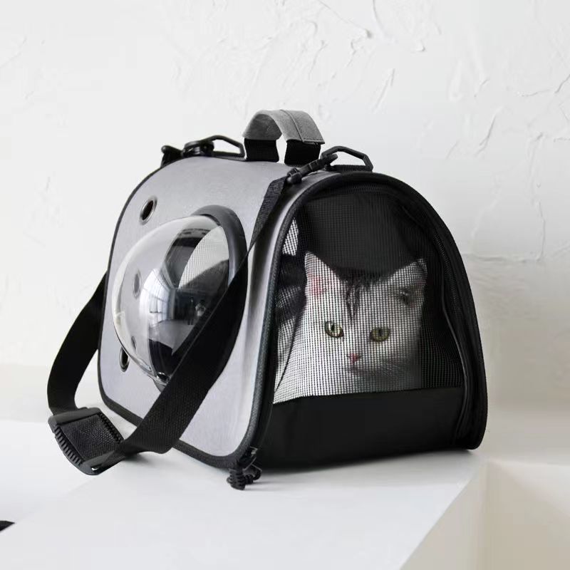  folding pet Carry back pet accessories outing bag walk pet back dog * cat for pets .. Capsule gray grey 