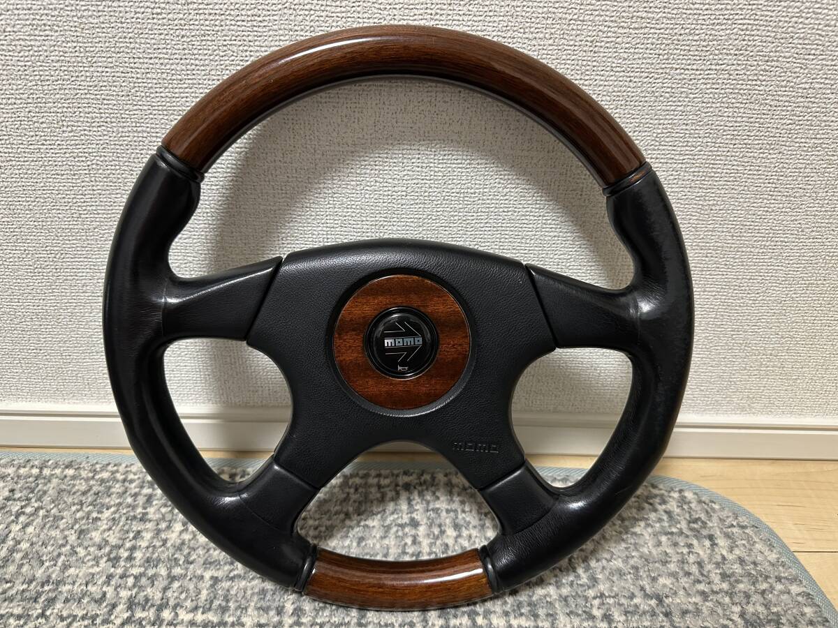 MOMO ステアリング オリンピック3 レザーウッドコンビハンドル MOMO ステアリング オリンピック3 レザーウッドコンビハンドル