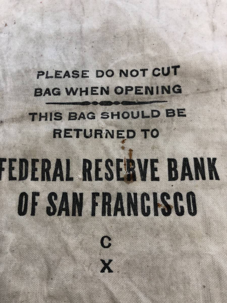 USアンティーク バンク小袋【FEDERAL RESERVE BANK OF SAN FRANCISCO】小物入れ・インテリアに！ アメリカ買い付け品_画像5