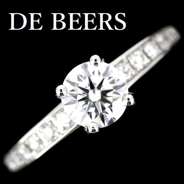  De Beers diamond 0.71ct ring Pt950