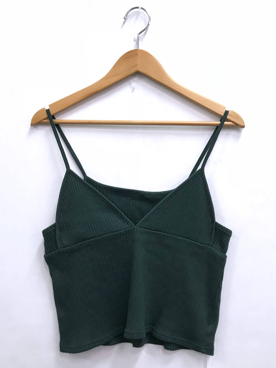 SLY リブ フレア キャミ カットソー キャミソール トップス フリーサイズ D/GRN 緑 レディース ファッション アパレル スライ WOMEN D-1279_画像1
