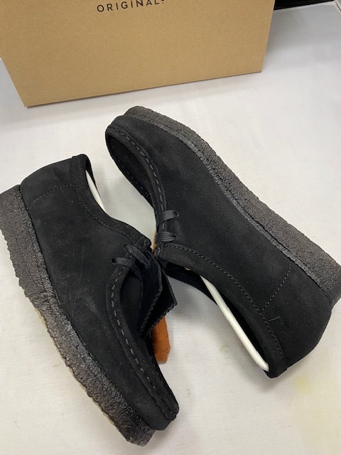 【訳あり新品】Clarks Wallabee Black Suede 26155522 UK4.5 23.5cm クラークス ワラビー ブラックスウェード _画像7