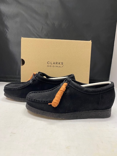 【訳あり新品】Clarks Wallabee Black Suede 26155522 UK4.5 23.5cm クラークス ワラビー ブラックスウェード _画像2