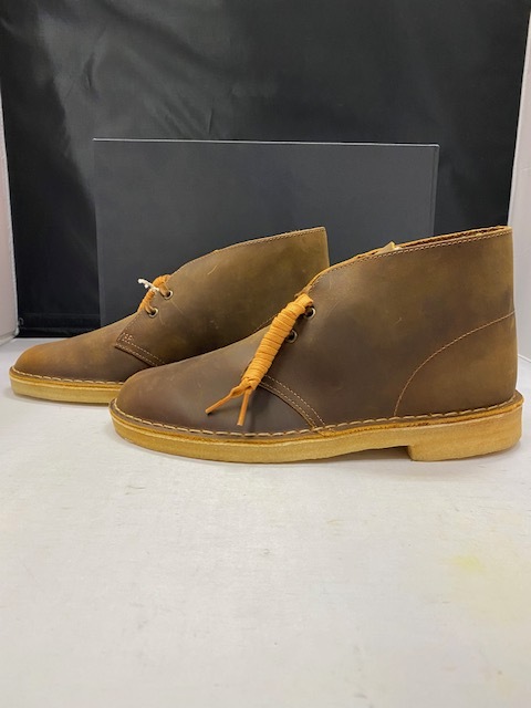 【訳あり新品】Clarks Desert Boot Beeswax 26155484 UK8.0 26.0cm クラークス デザートブーツ ビーズワックス レザー オイルド _画像2