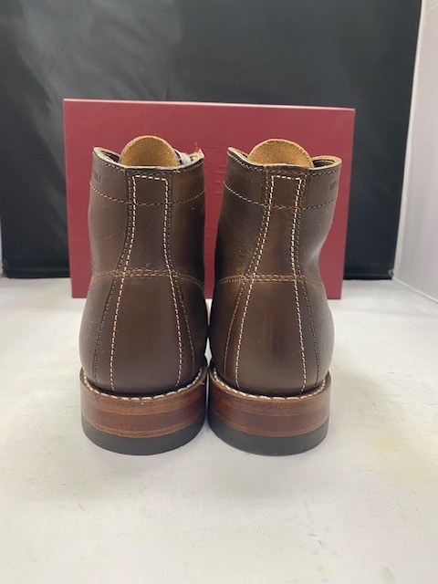 【訳あり新品】WOLVERINE CAP TOE BOOT W990075 BROWN LEATHER US9.5 D 27.5cm ウルヴァリン エバンス ブラウン Made in USA メンズ ブーツ_画像3