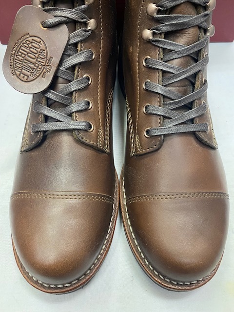 【訳あり新品】WOLVERINE CAP TOE BOOT W990075 BROWN LEATHER US9.5 D 27.5cm ウルヴァリン エバンス ブラウン Made in USA メンズ ブーツ_画像5