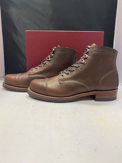 [ with translation new goods ]WOLVERINE CAP TOE BOOT W990075 BROWN LEATHER US9.5 D 27.5cmuruva Lynn Evans Brown Made in USA men's boots 
