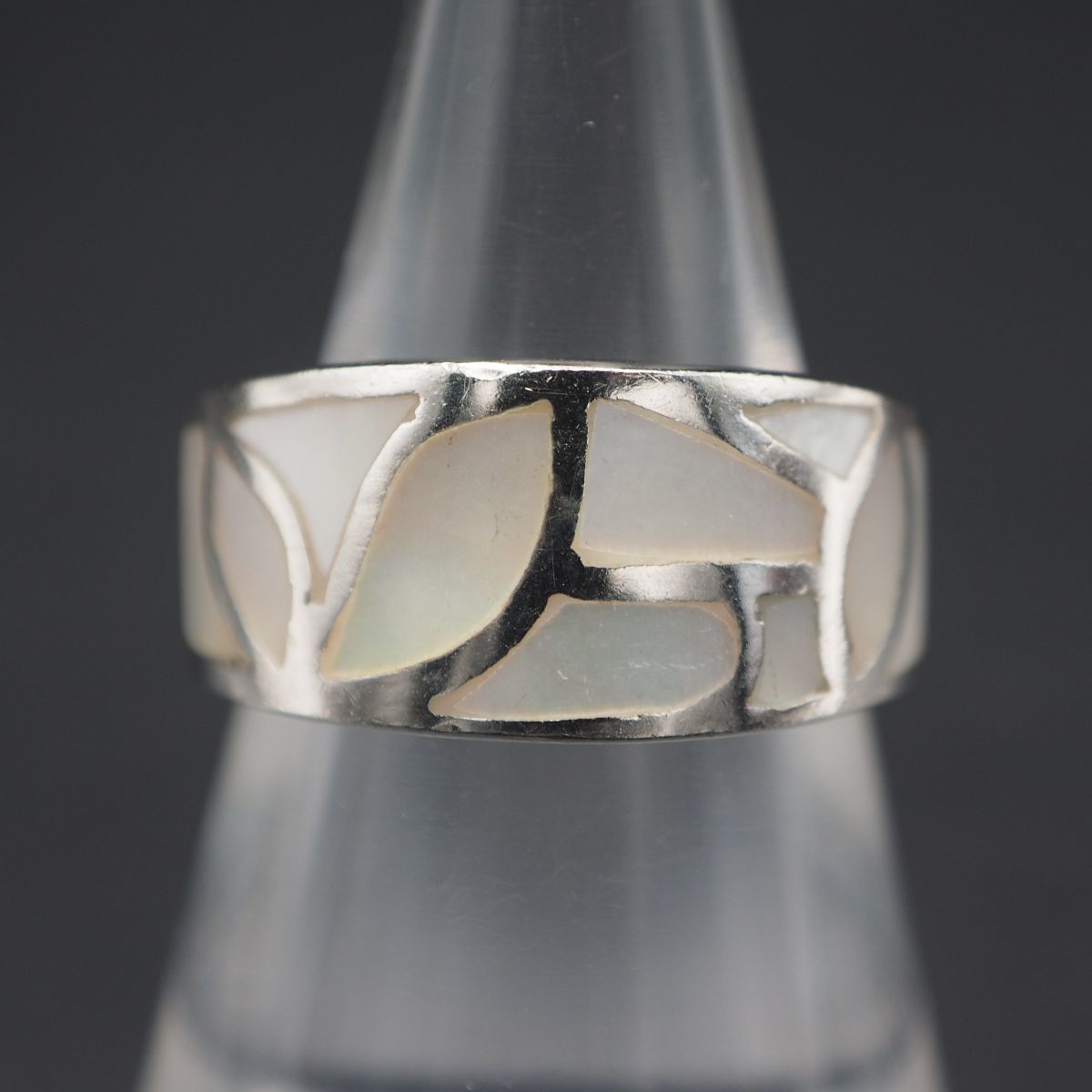 L136 shell 925 stamp ring in Ray design silver ring 11 number 