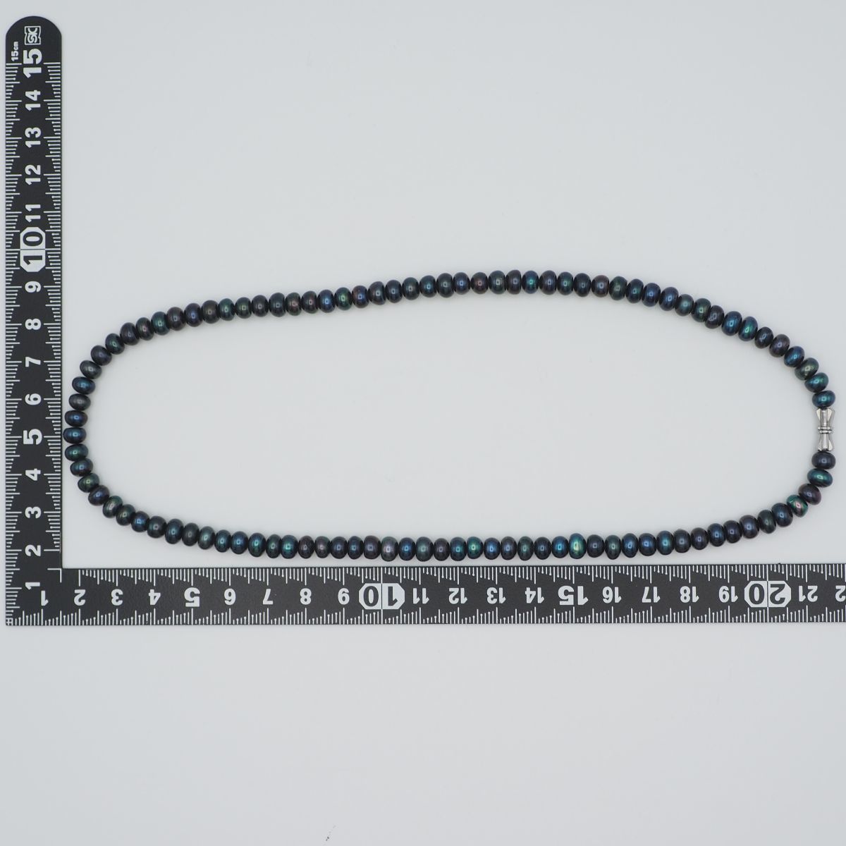G753 淡水真珠 パール ネックレス デザイン シルバー 6月誕生石_画像10