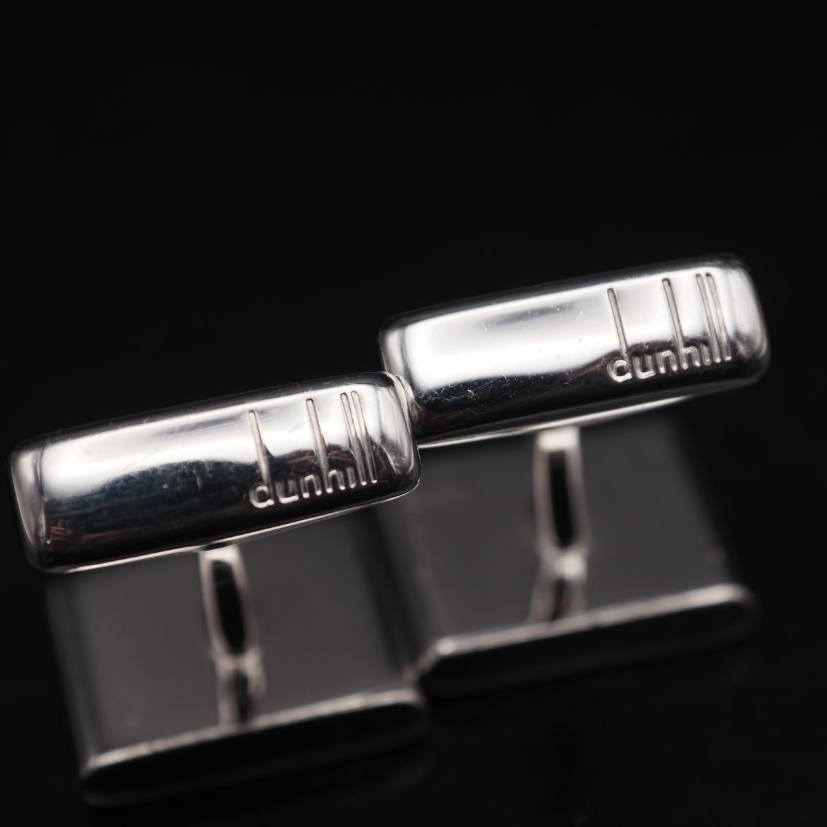 M460 ダンヒル dunhill AD 925刻印 カフスボタン ロゴ デザイン シルバー カフリンクス_画像5