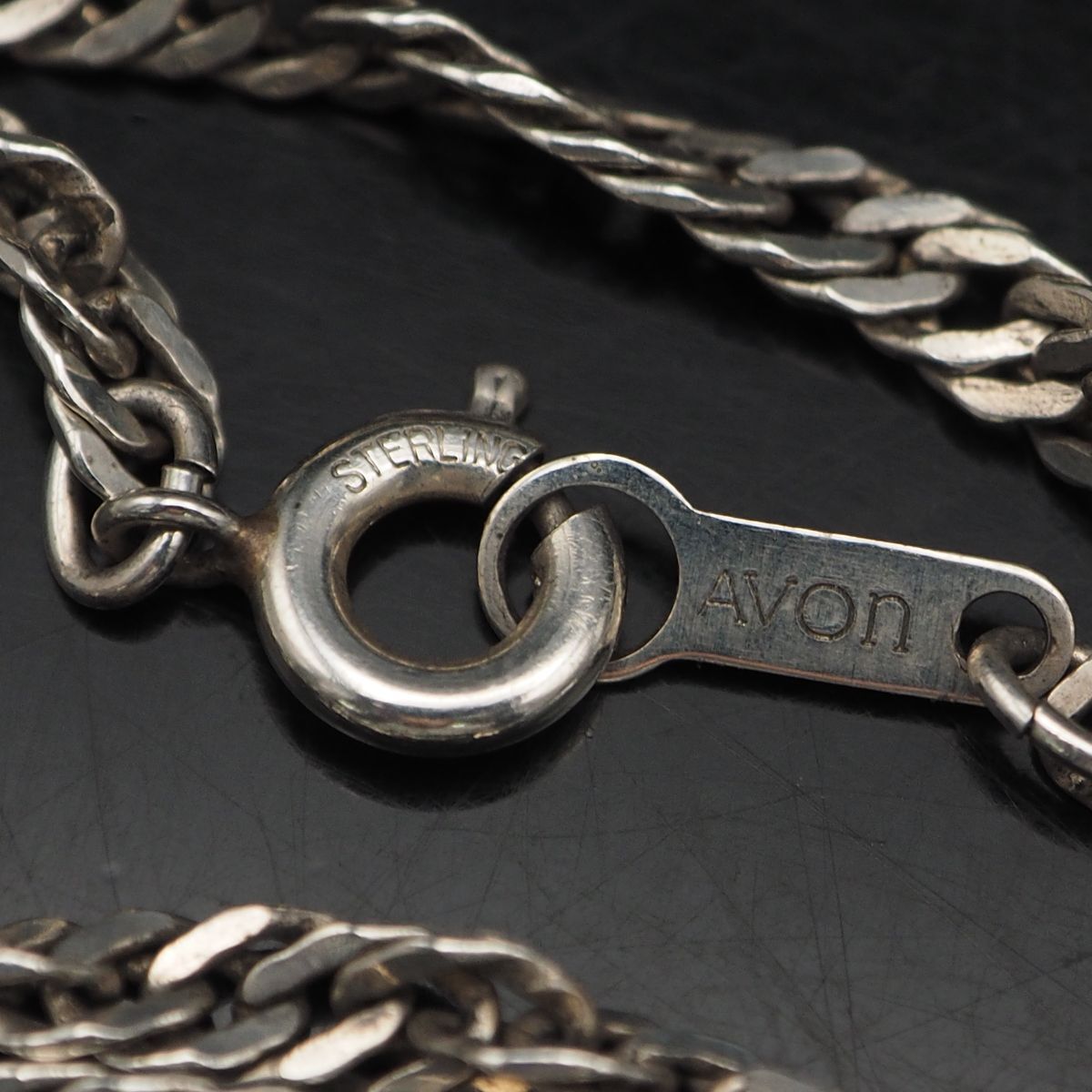 M251 AVON エイボン STERLING SILVER925刻印 ネックレス スクリューチェーン デザイン シルバー_画像7