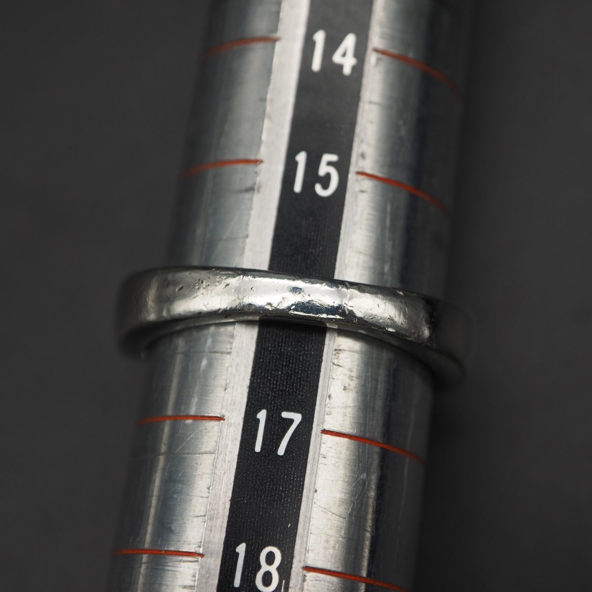 M533 ヴィンテージ 925刻印 リング スペード デザイン シルバー 指輪 16号_画像9