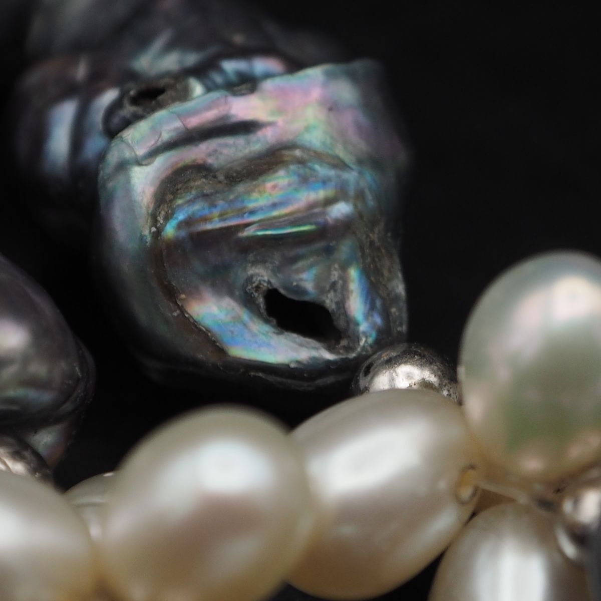 L500 淡水真珠 バロックパール ネックレス デザイン シルバー 6月誕生石_画像9