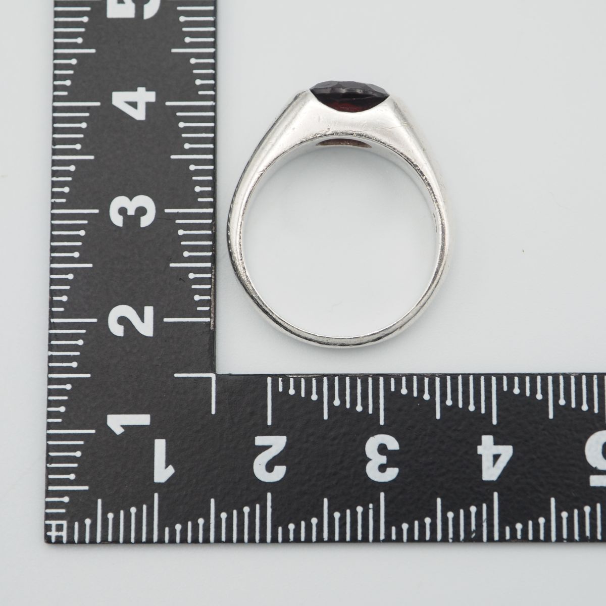 M682 ガーネット 925刻印 リング デザイン シルバー 指輪 1月誕生石 14号の画像10