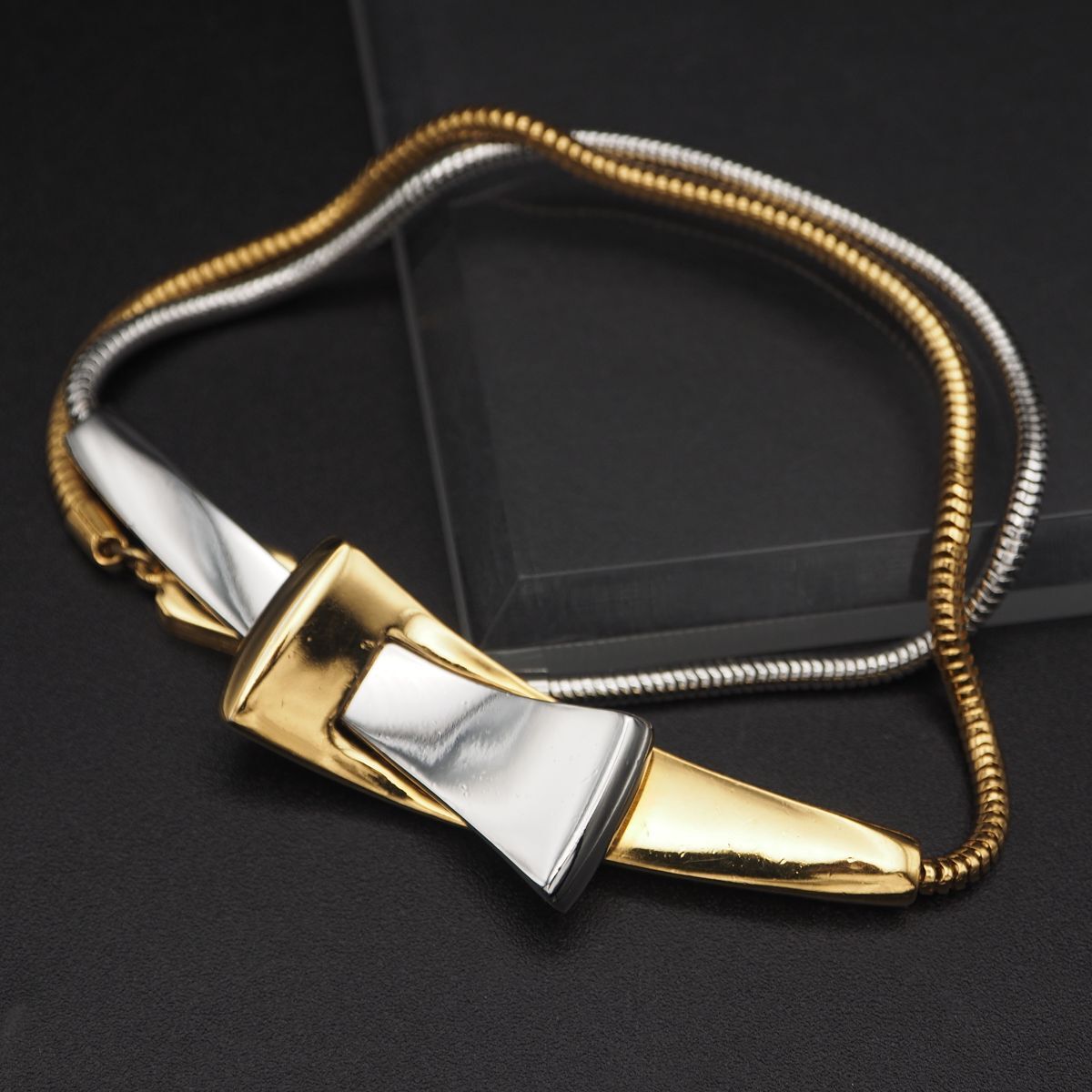 M747 ジバンシイ GIVENCHY 1976 ネックレス シルバー ゴールド M747 ジバンシイ GIVENCHY 1976 ネックレス シルバー ゴールド