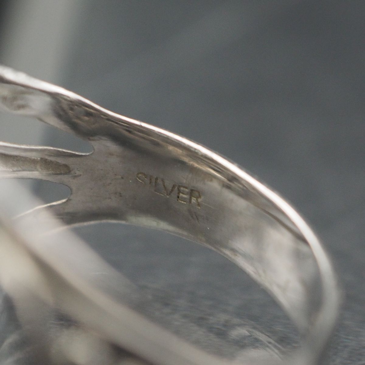 M775 ダイヤモンド SILVER刻印 リング バード デザイン シルバー 指輪 4月誕生石 9号の画像6