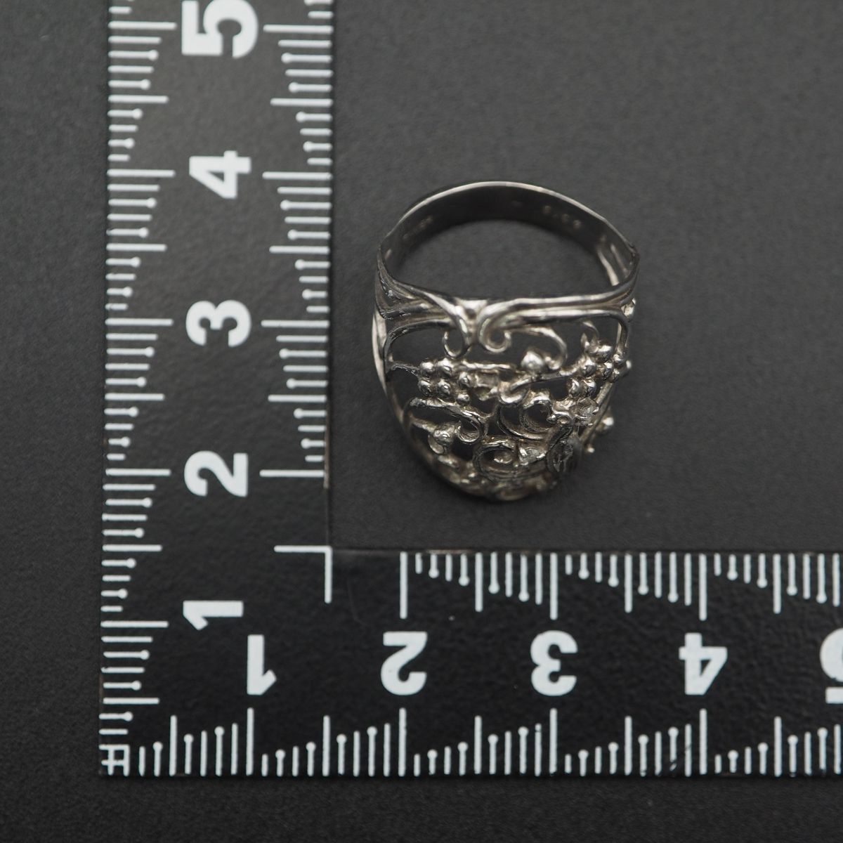 M775 ダイヤモンド SILVER刻印 リング バード デザイン シルバー 指輪 4月誕生石 9号の画像10