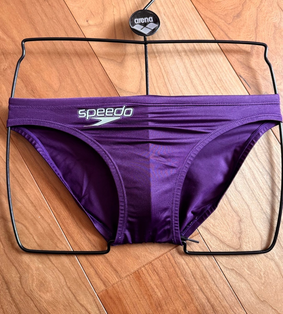 【美品】SPEEDO / flyingfish / フライングフィッシュ / パープル / Mサイズ / 光沢 / スピード / 競パン 競泳水着_画像1