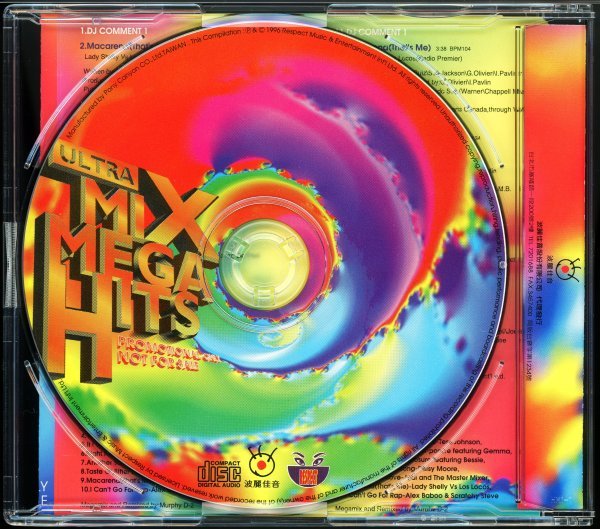 【CDコンピ/Euro Dance/Reggae Pop】Ultra Mix Mega Hits ＜Pony Canyon / Respect Music - PCTD 60073-1＞ Promo_画像2