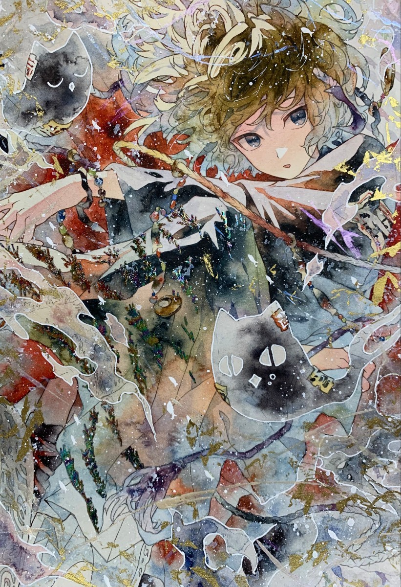 Yahoo!オークション - オリジナル 手描きイラスト 男の子 青年 Yahoo!オークション - オリジナル 手描きイラスト 男の子 青年