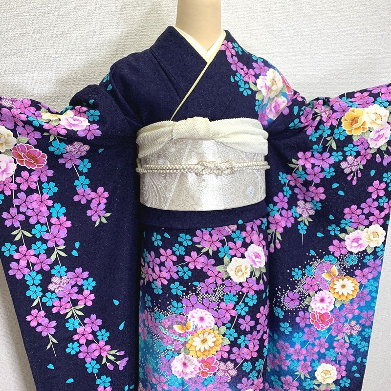 〇高身長な方にも 鈴乃屋 銀通し 刺繍 成人式 結婚式〇美品 402z36_画像7