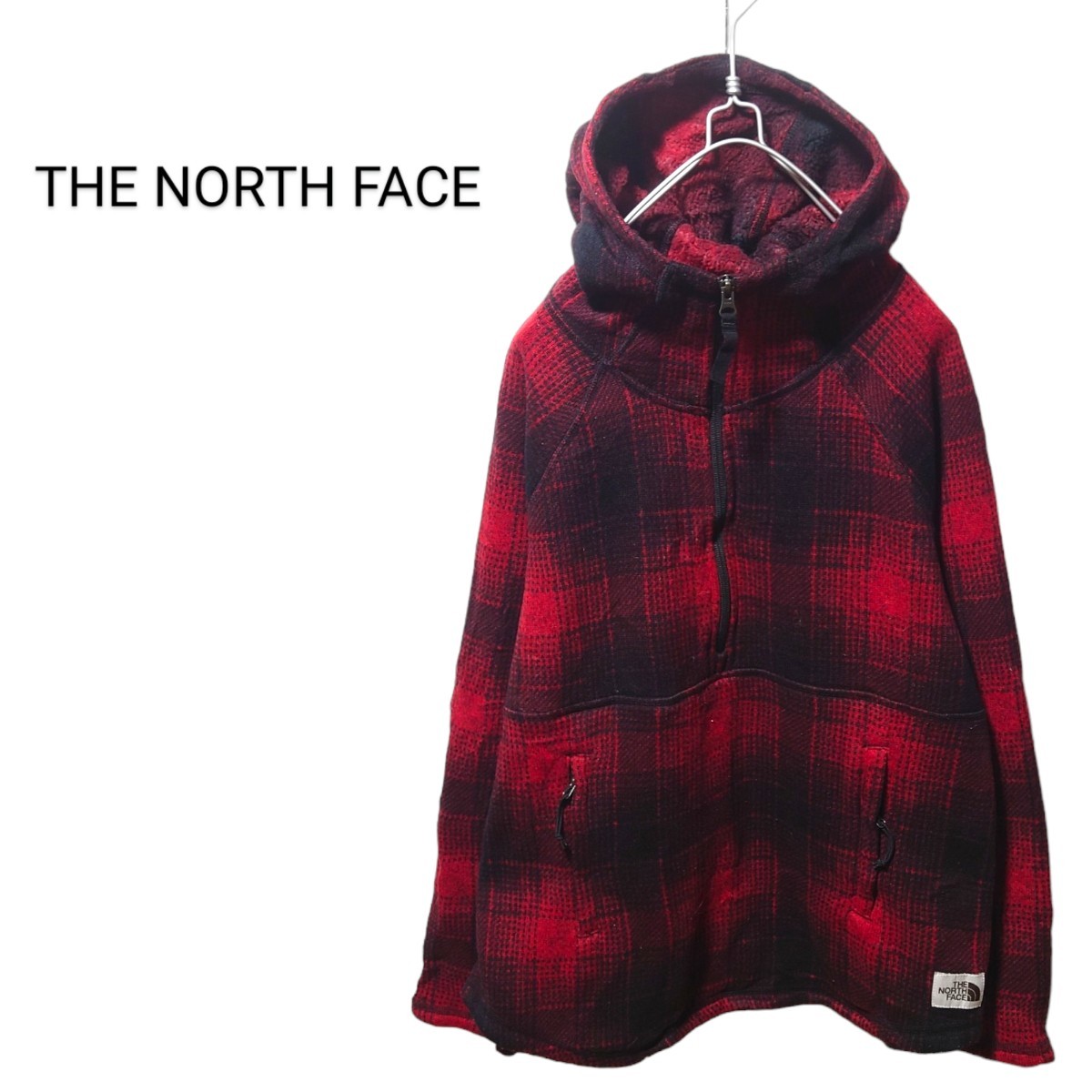 【THE NORTH FACE】チェック フリースアノラックパーカー S-403
